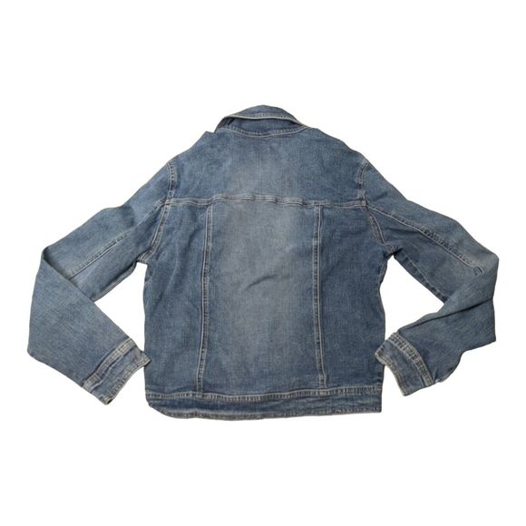 Rubbish Jacket Juniors L Large Denim Long Sleeve Medium Wash Collared Buttons - Picture 5 of 6